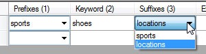 Keywords Mixer - First keyword